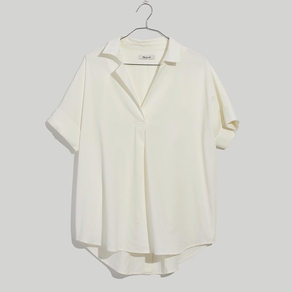 Madewell Courier Button-Back Shirt in Pure White Size XS - Picture 3 of 3